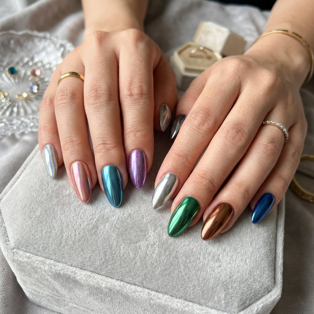 Chrome Nail Colors Idea