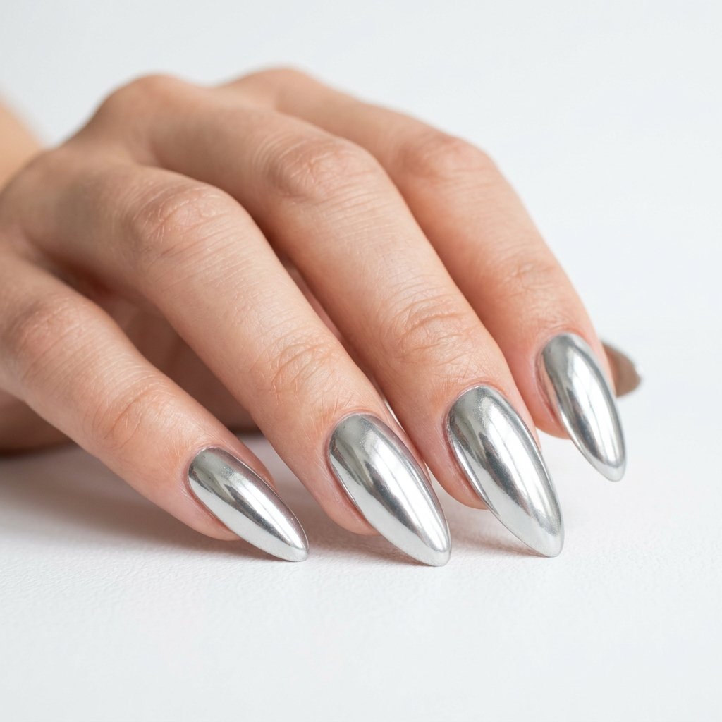 Nails 2025 Tendencia : 30 Trendy Ideas You'll Absolutely Love 2 Chrome Powder Nail Ideas