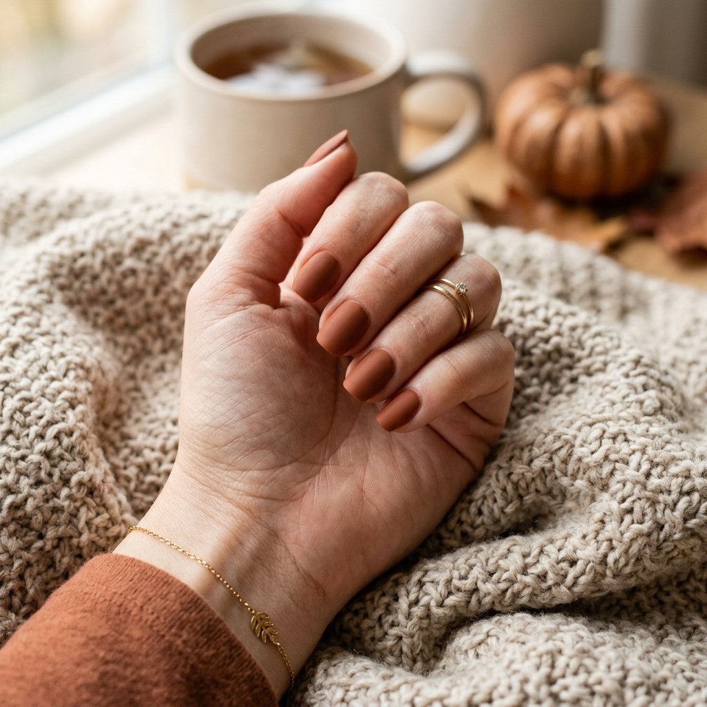 Cinnamon Brown Nail Ideas