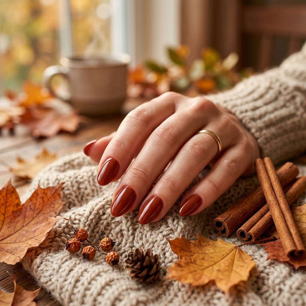 Cinnamon Nails Brown Idea