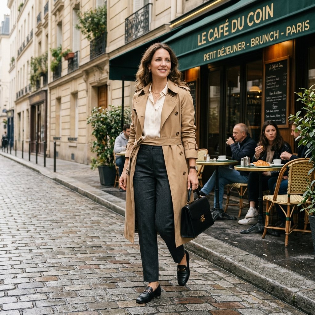 Classic Trench Coat Brunch Outfits Ideas