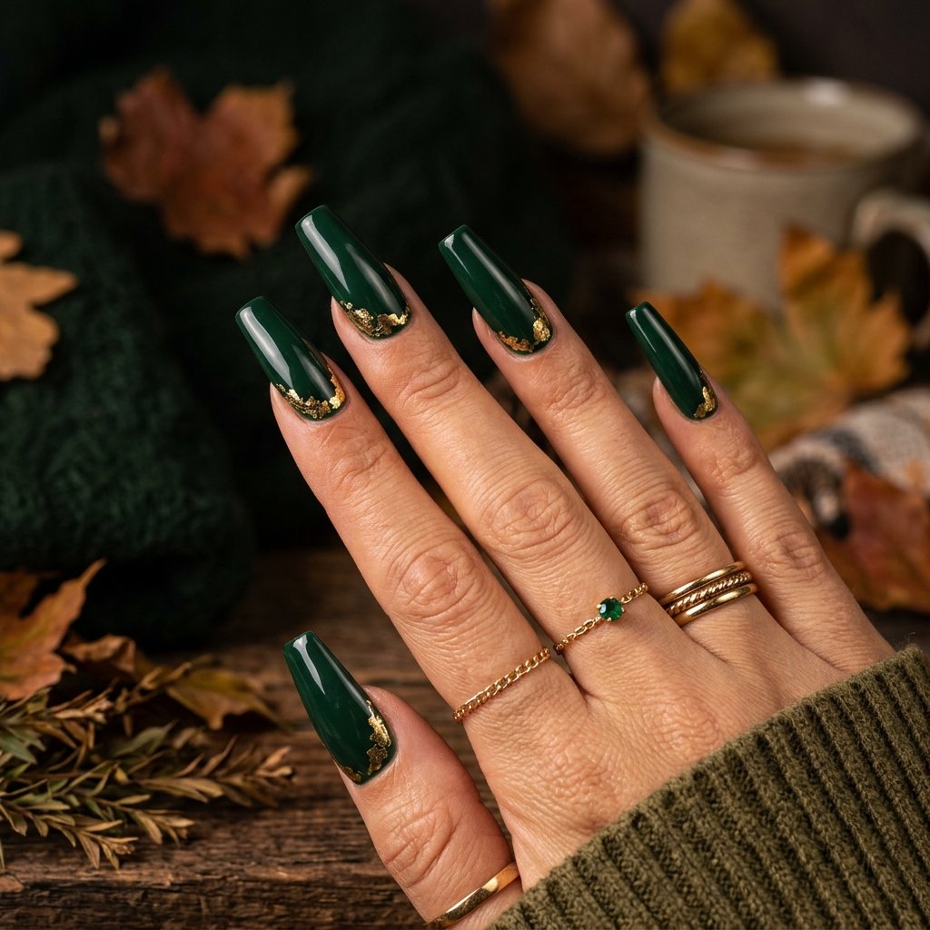Cute Fall Nails Coffin Ideas