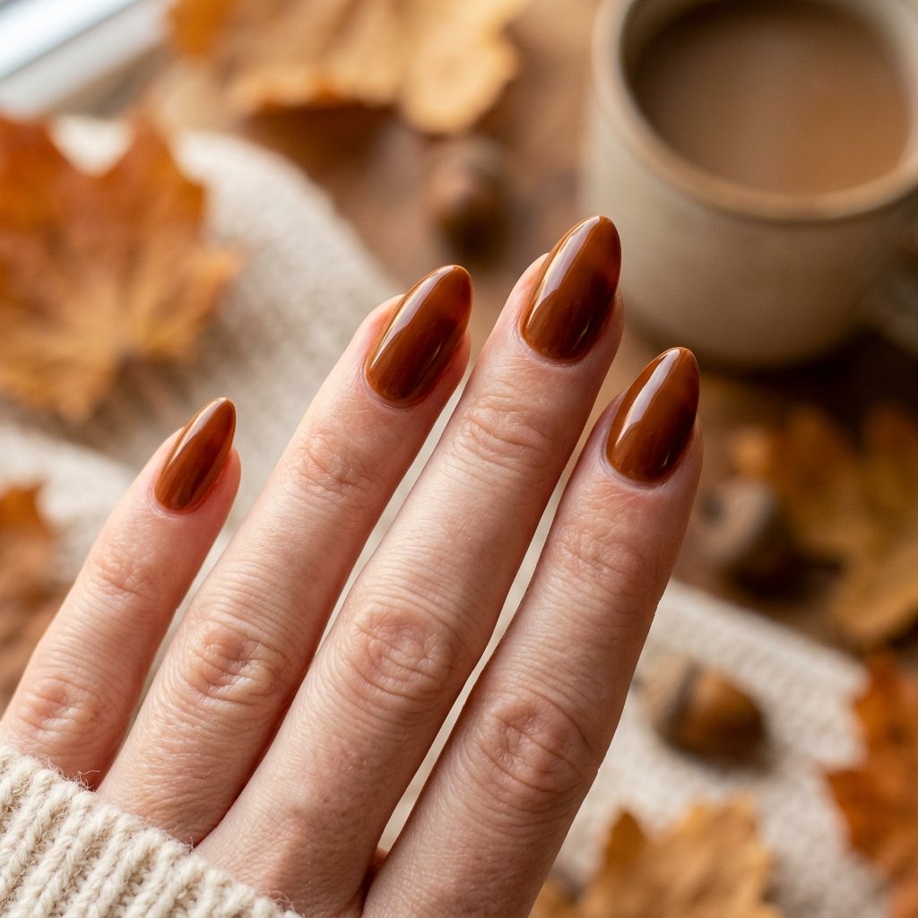 Cognac September Nail Ideas