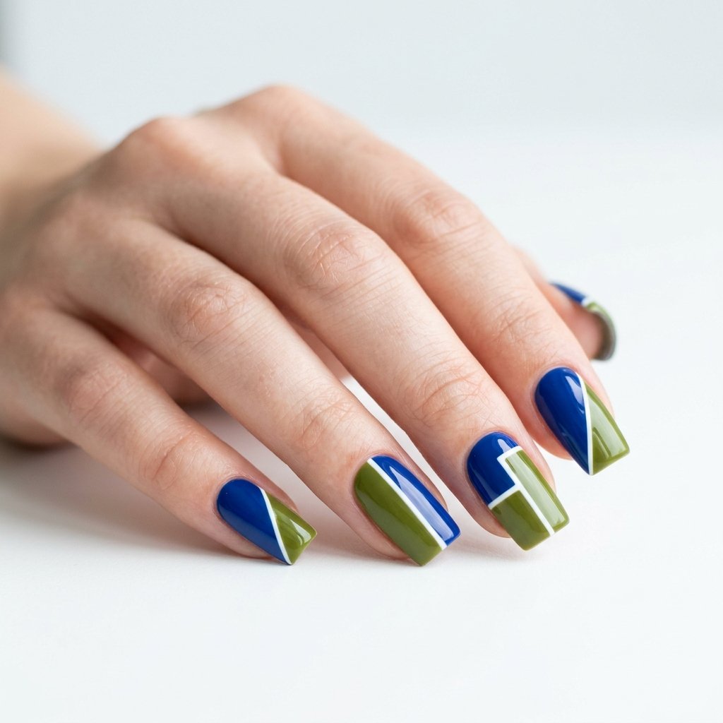 Nails 2025 Tendencia : 30 Trendy Ideas You'll Absolutely Love 20 Color Block Nail Ideas