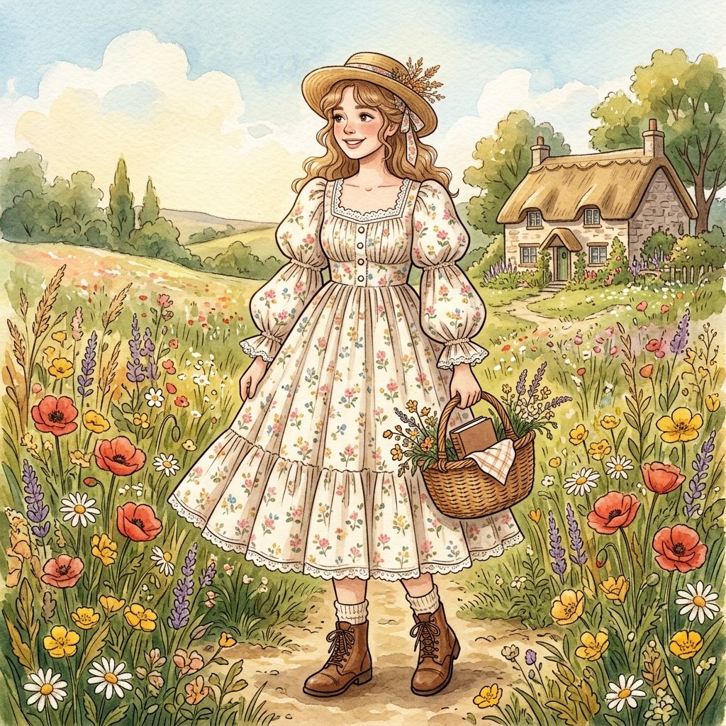 Cottagecore Outfit Illustration Ideas