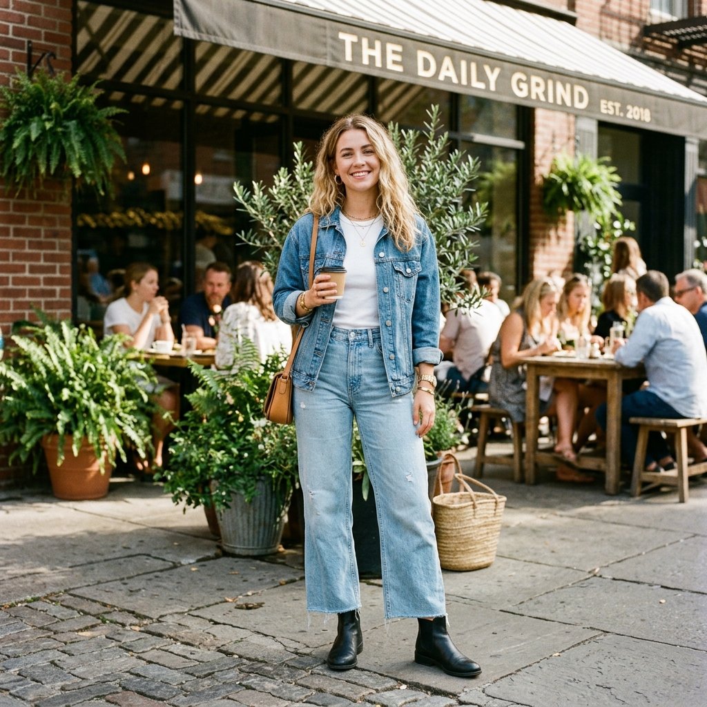 Denim on Denim Brunch Outfit Ideas