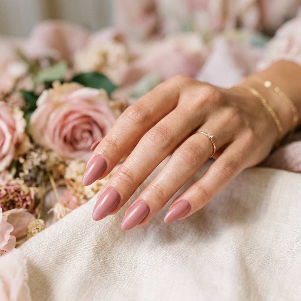 Dusty Rose September Nail Ideas