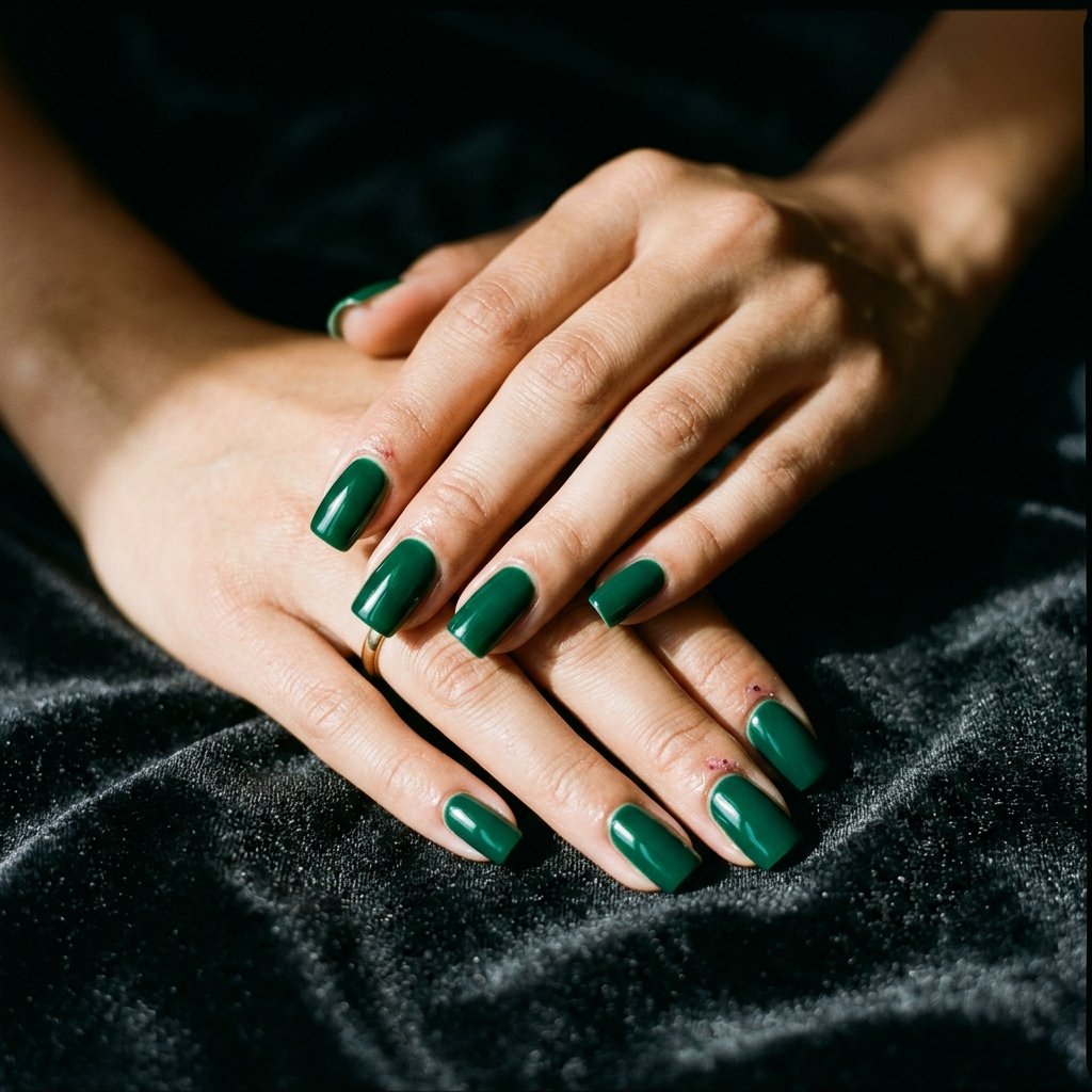 Nails Green Dark Forest and Emerald Ideas