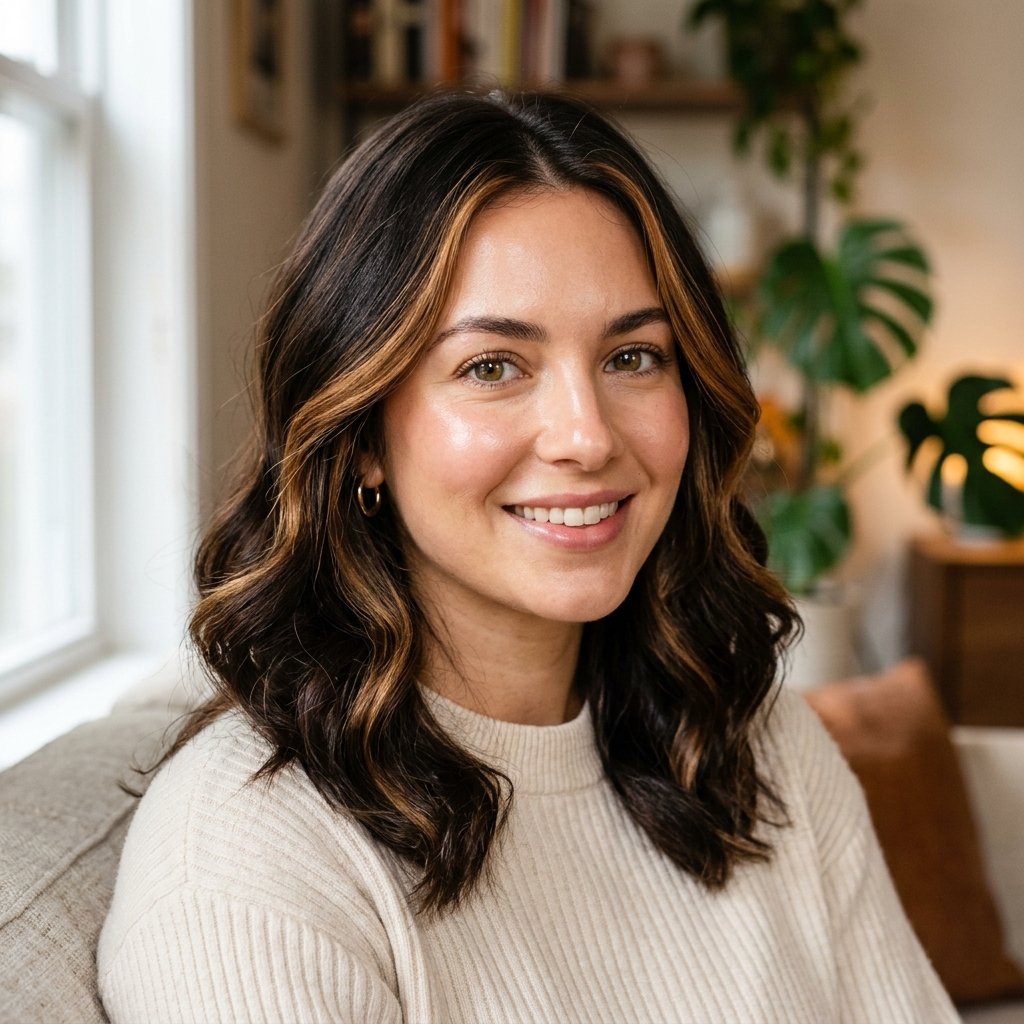 Face Framing Highlights for Brunettes Ideas