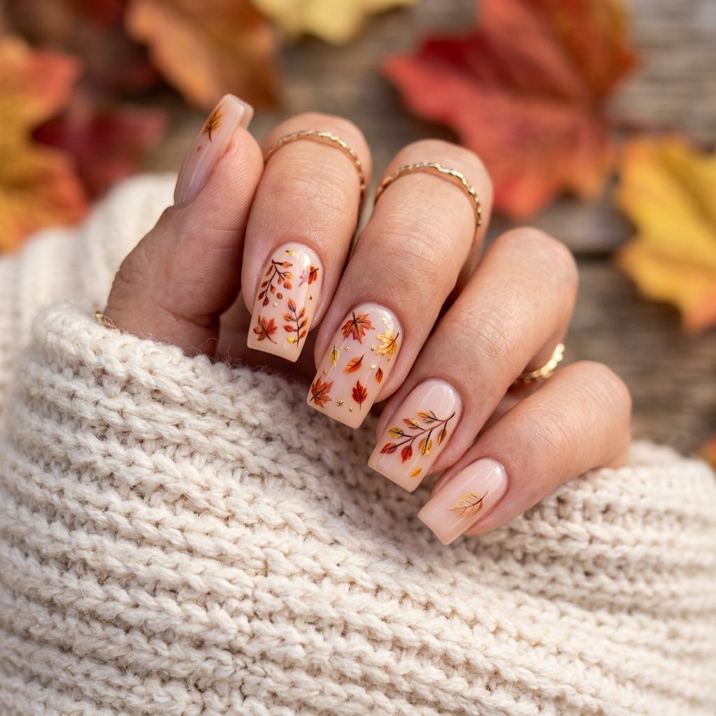 Falling Leaves Nail Ideas