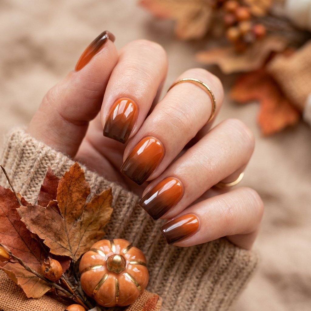 Autumn Ombre Nails