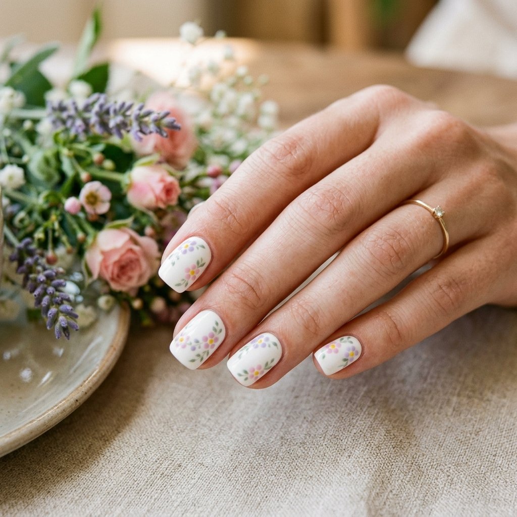 30 Nails Polka Dots Ideas: Creative Designs to Inspire Your Next Manicure 15 Floral Dot Combo Nail Art