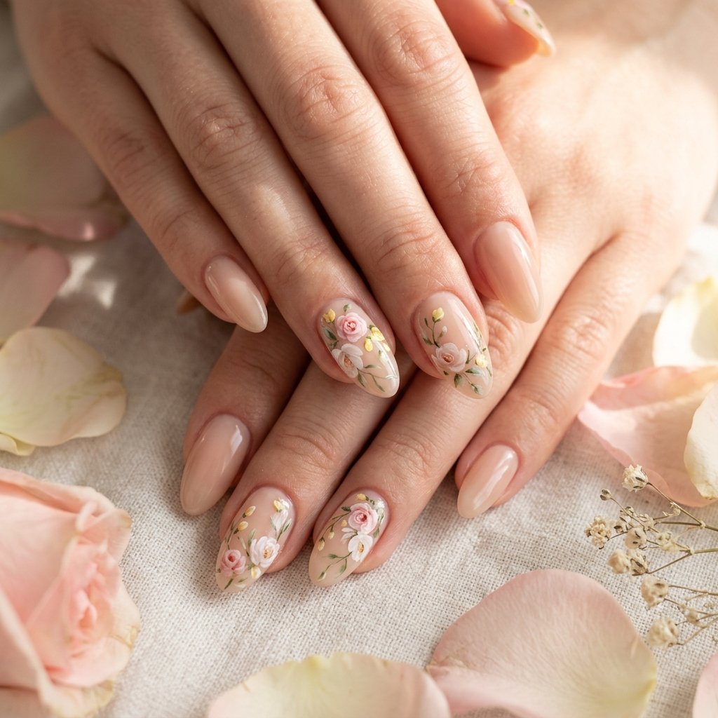 Nails Design Ideas: 30 Stunning Looks to Inspire Your Next Manicure 5 Floral Nails Design Idea for a Romantic Look