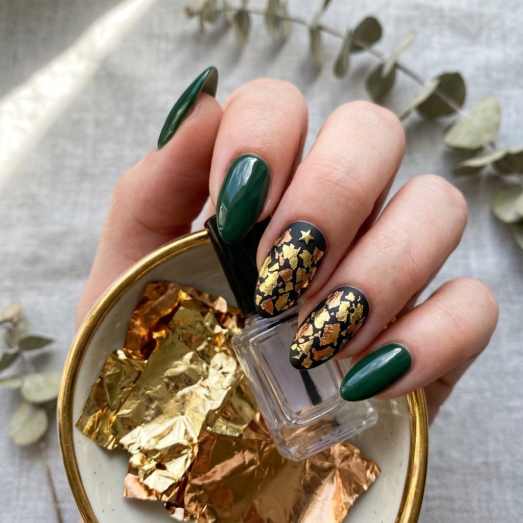 Foil Accent Nail Idea