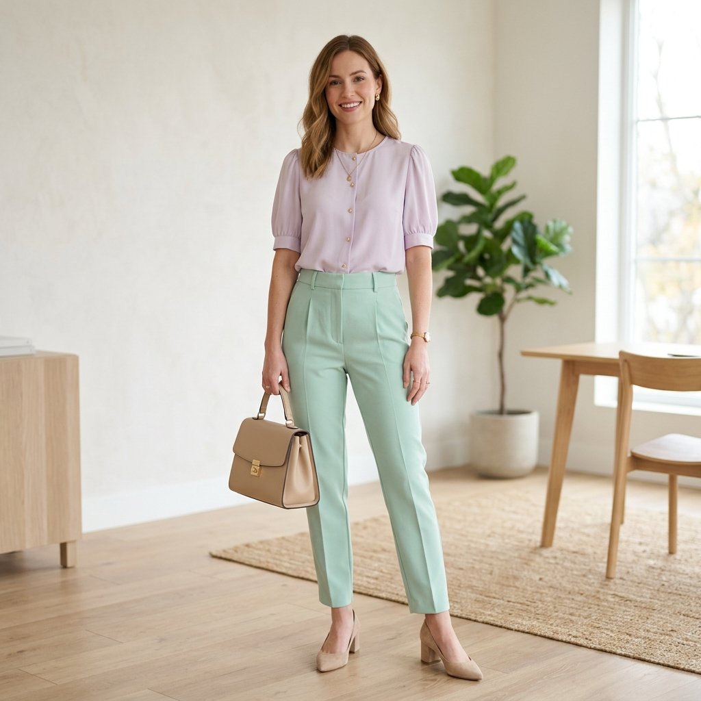 Fresh Pastel Work Outfit Ideas