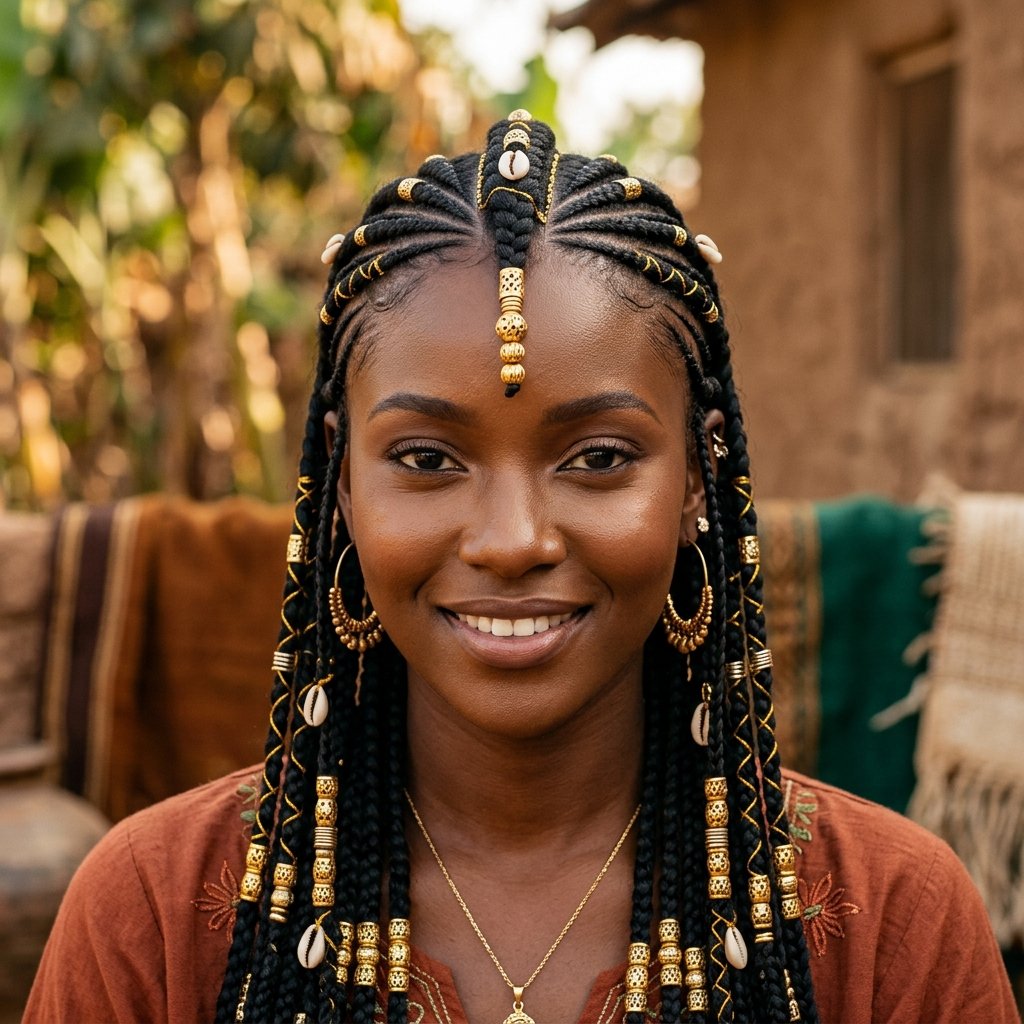 Fulani Braids Hairstyles with Braids