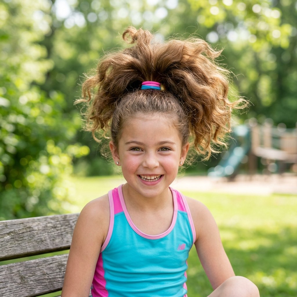 Kid Hairstyle High Ponytail Ideas