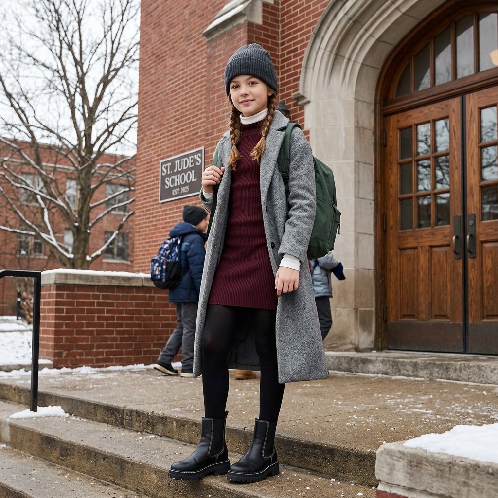 Casual Knit Dress outfit ideas winter school