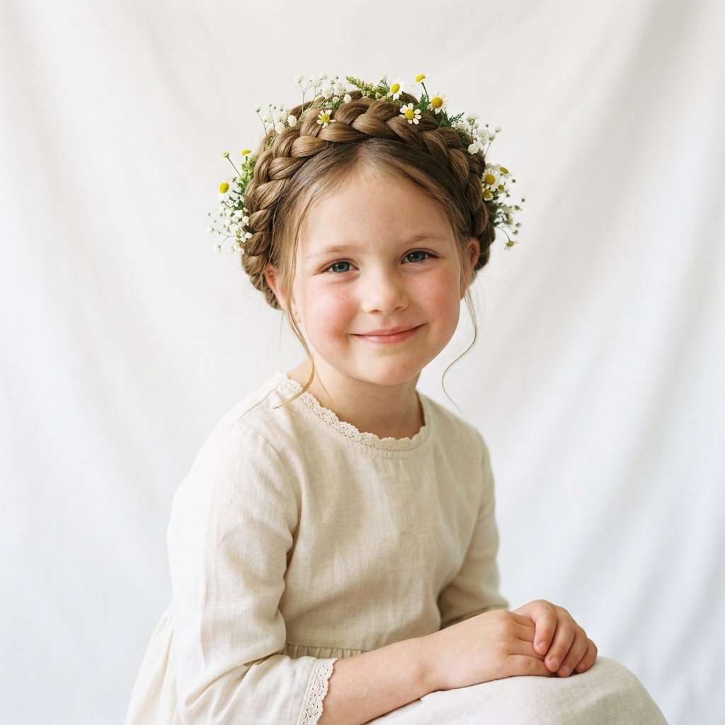 Kid Hairstyle Braided Crown Ideas
