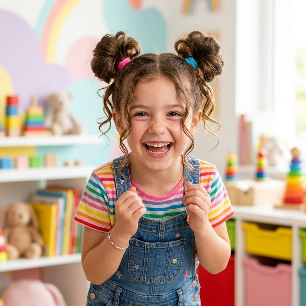 Kid Hairstyles Space Buns Ideas
