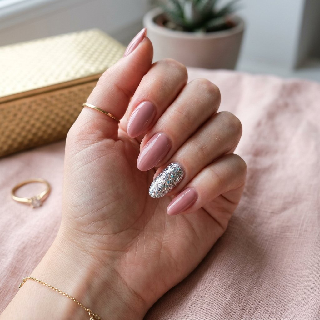 Glitter Accent Nail Idea