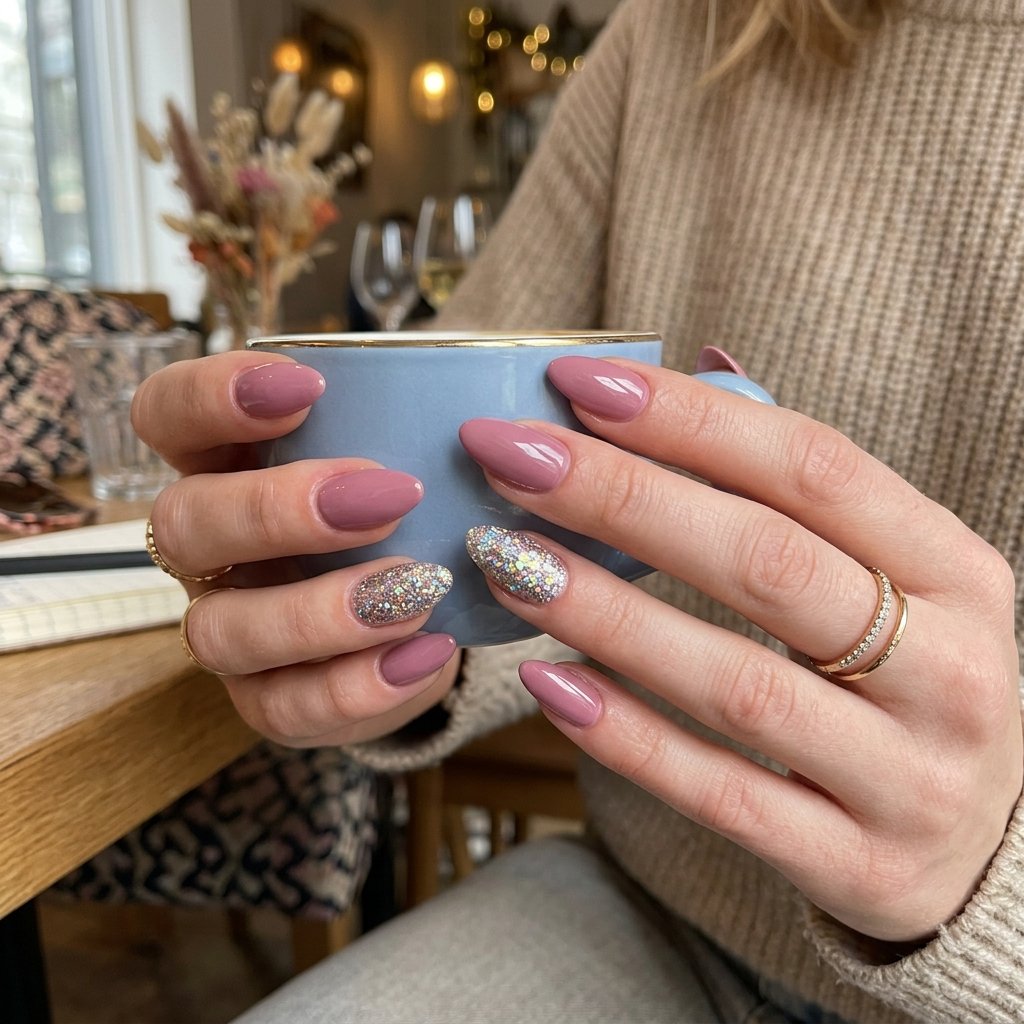 Glitter Accent Nails Tendance Idea