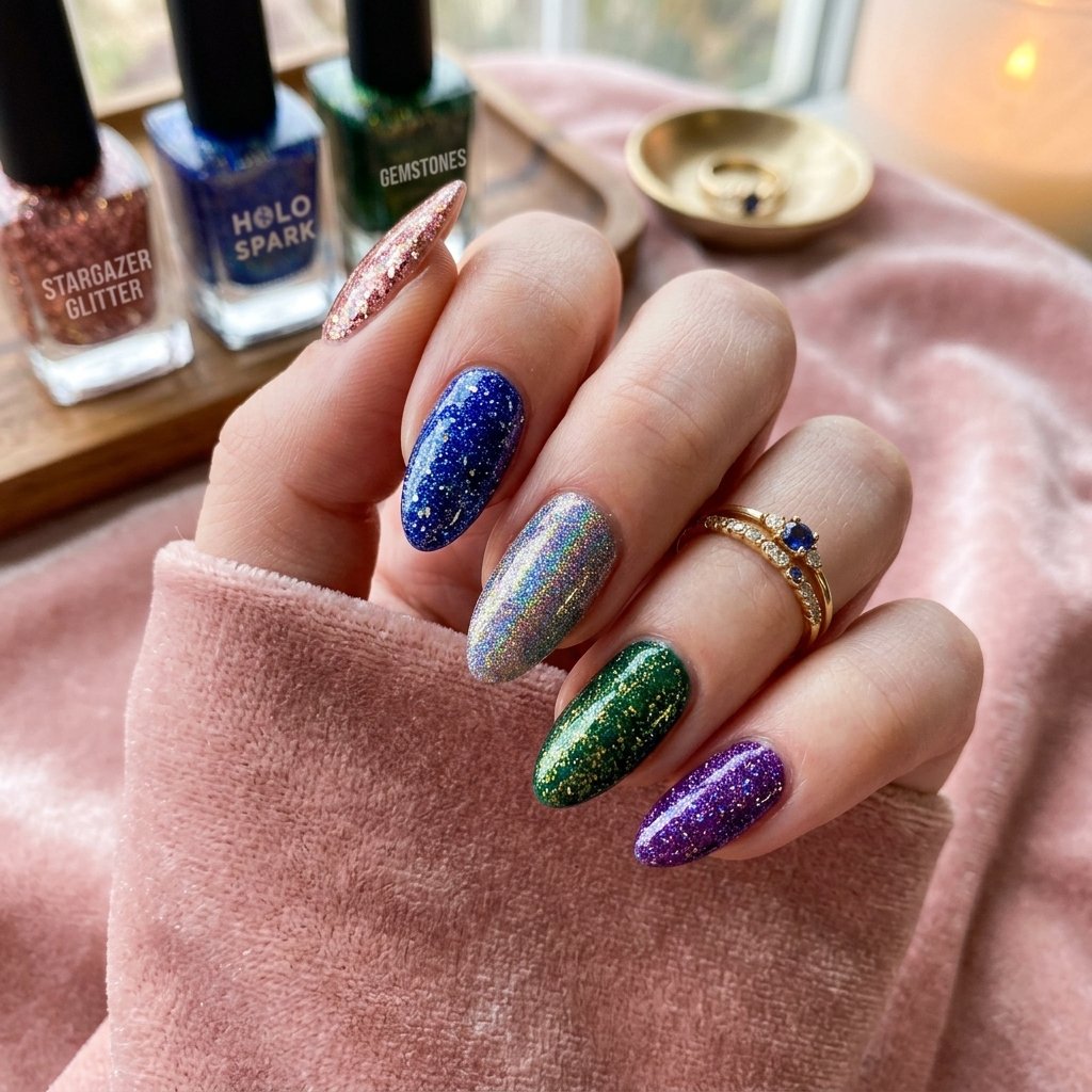 Glitter Nail Colors Idea