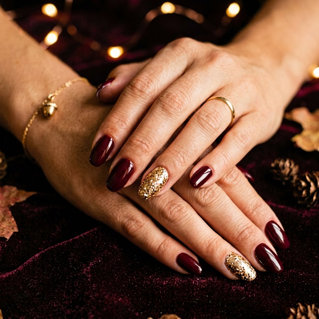 Glitter Fall Nail Ideas