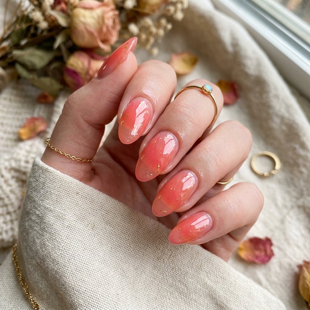 Glossy Jelly Nail Idea