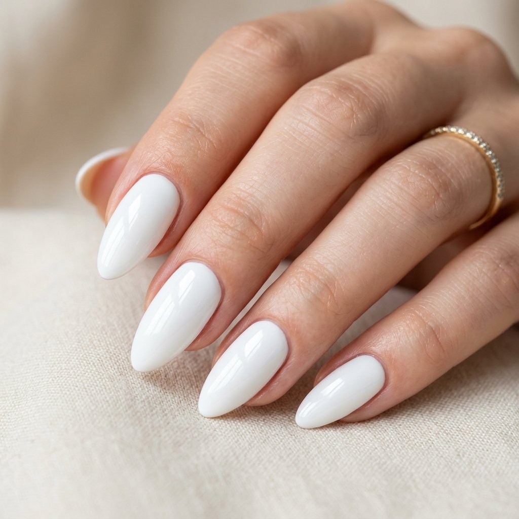 Glossy Nails White Ideas