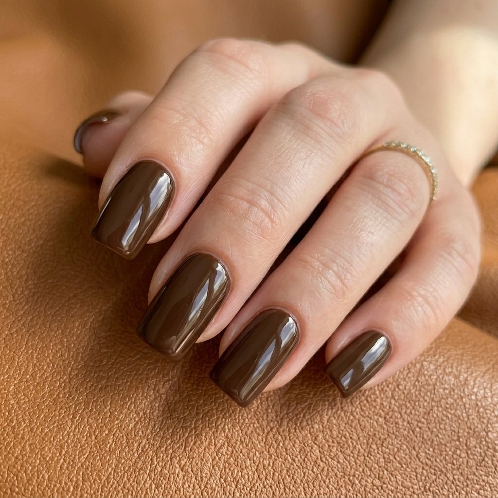 Classic Coffee Brown Nail Ideas