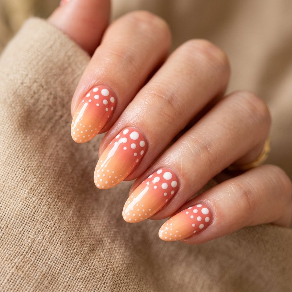 30 Nails Polka Dots Ideas: Creative Designs to Inspire Your Next Manicure 7 Gradient Ombre Dots Nail Design