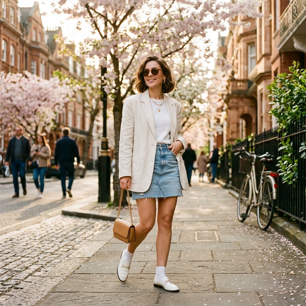 Mini spring skirt outfits
