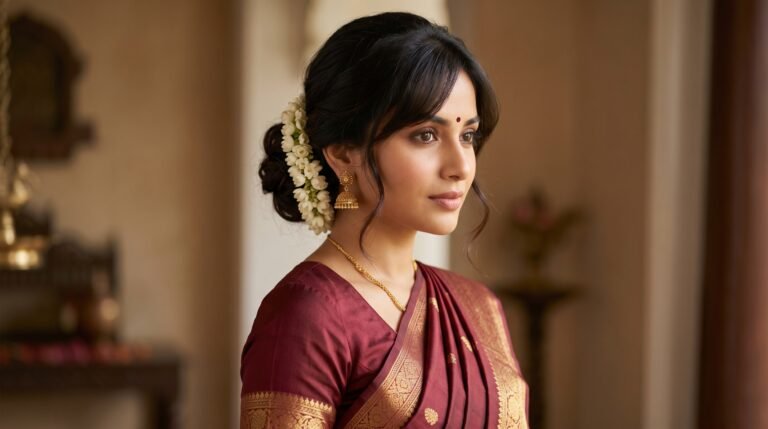 hairstyles for saree