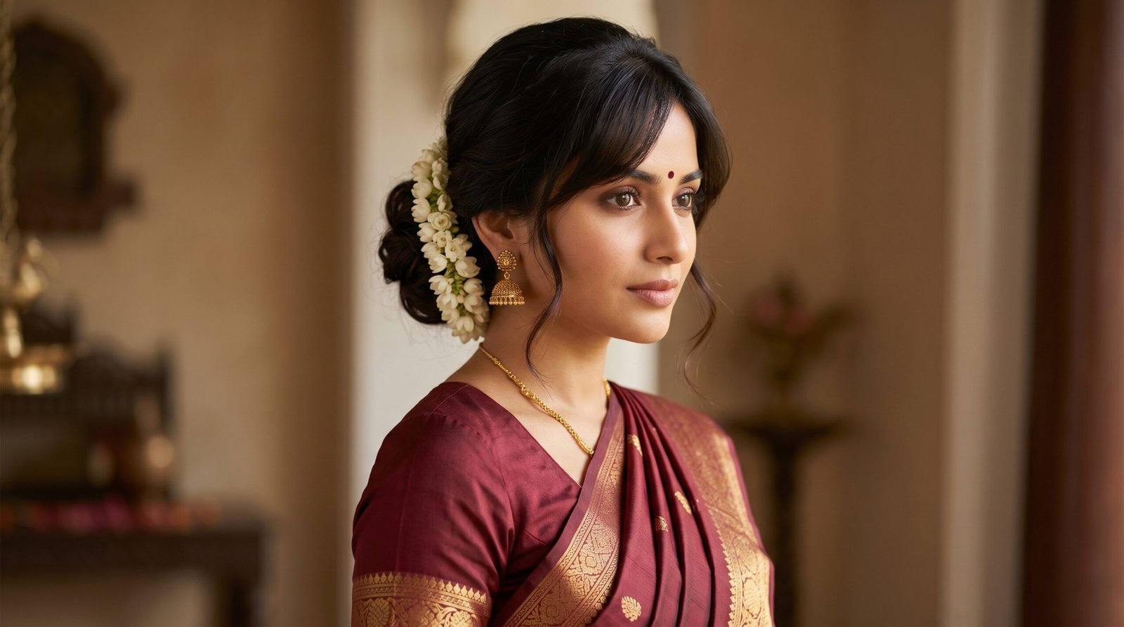 hairstyles for saree