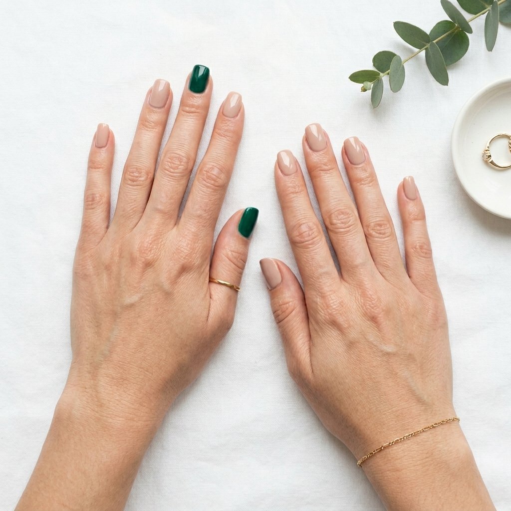 Nails Green Accent Nail Ideas