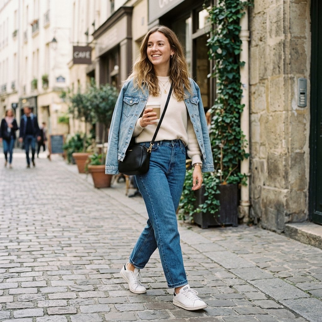 Jeans and Sneakers Outfit Ideas