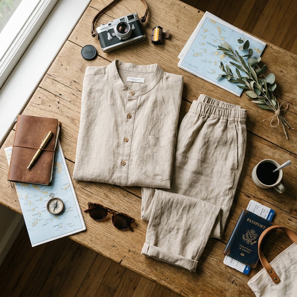 Linen Fabric Travel Outfit Ideas