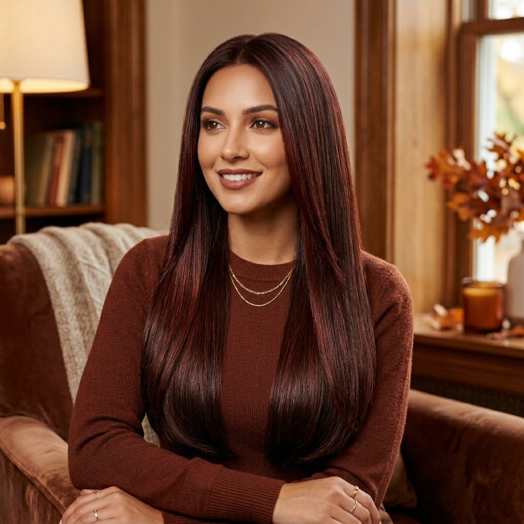 Mahogany Fall Hair Color Ideas