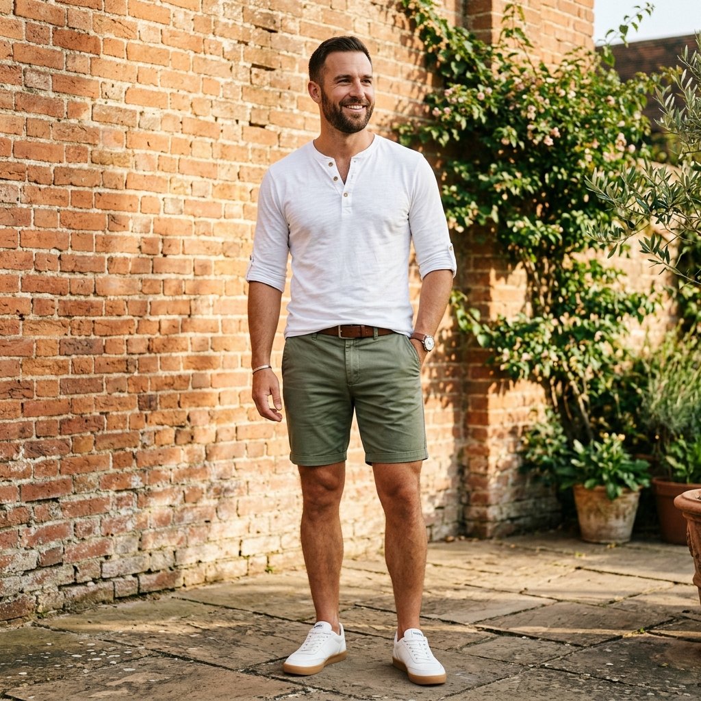 Henley Shirt casual summer outfits men