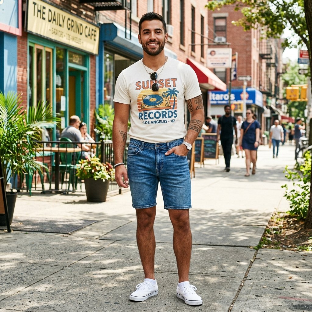 Graphic Tee and Shorts Combinations