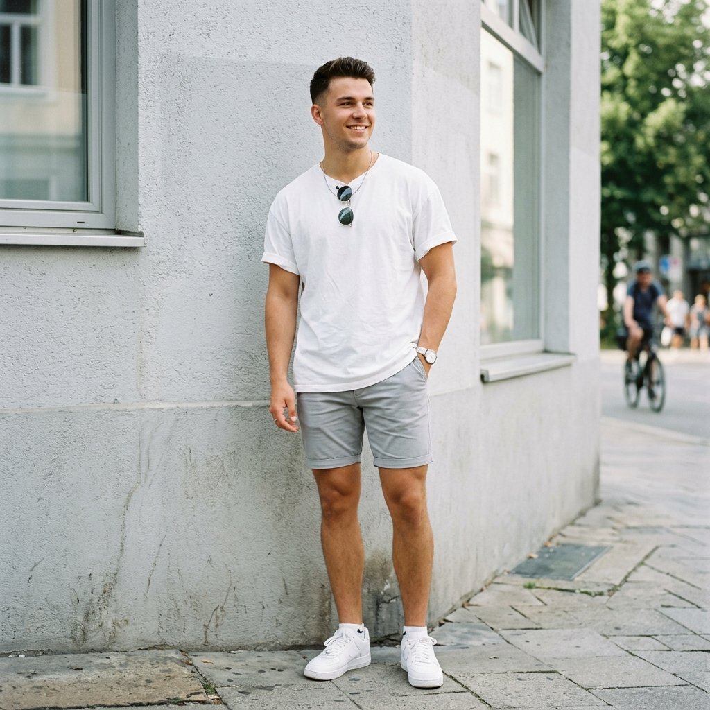 casual summer outfits men Relaxed Fit T-Shirt Looks