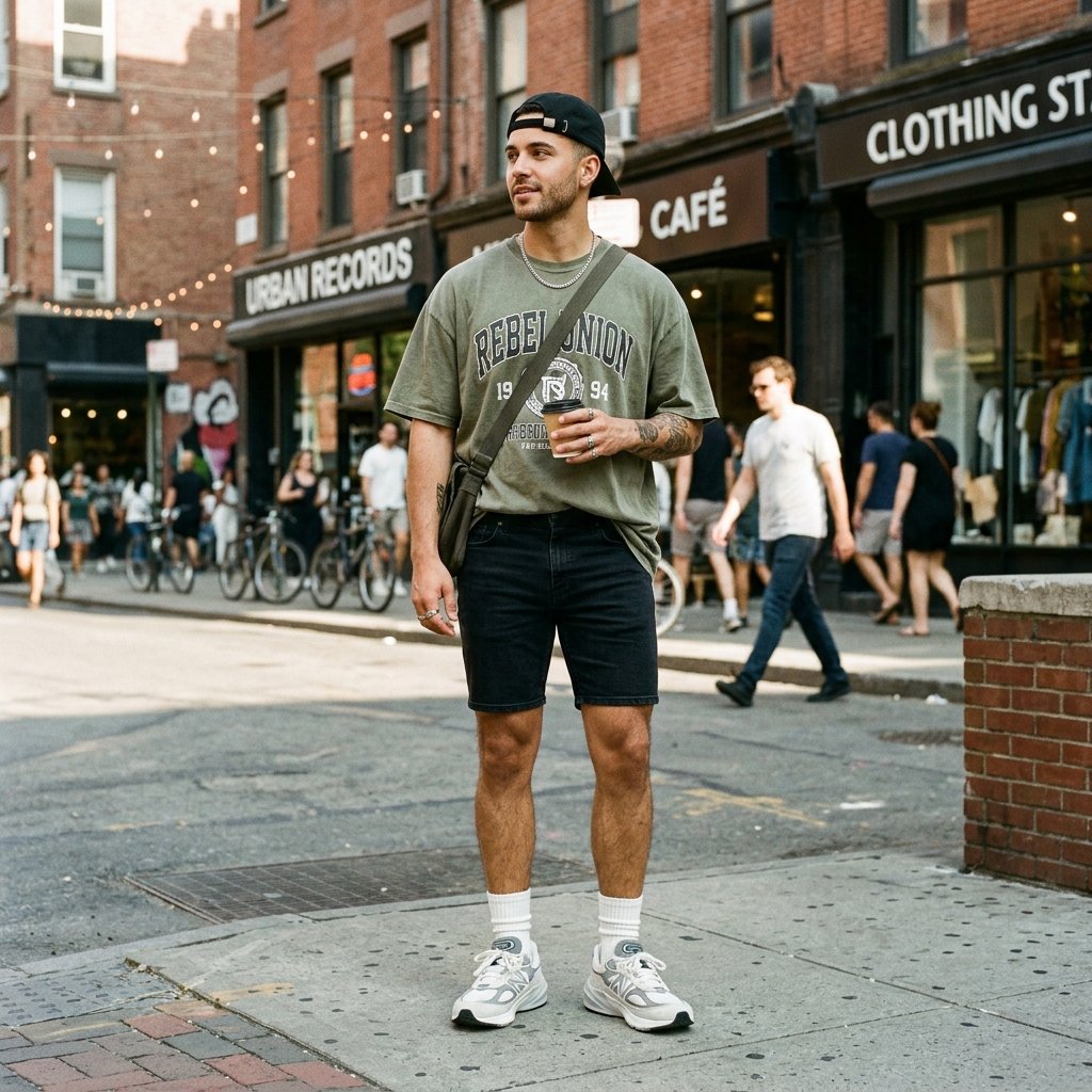 Oversized Tee Styling casual summer outfits men ideas