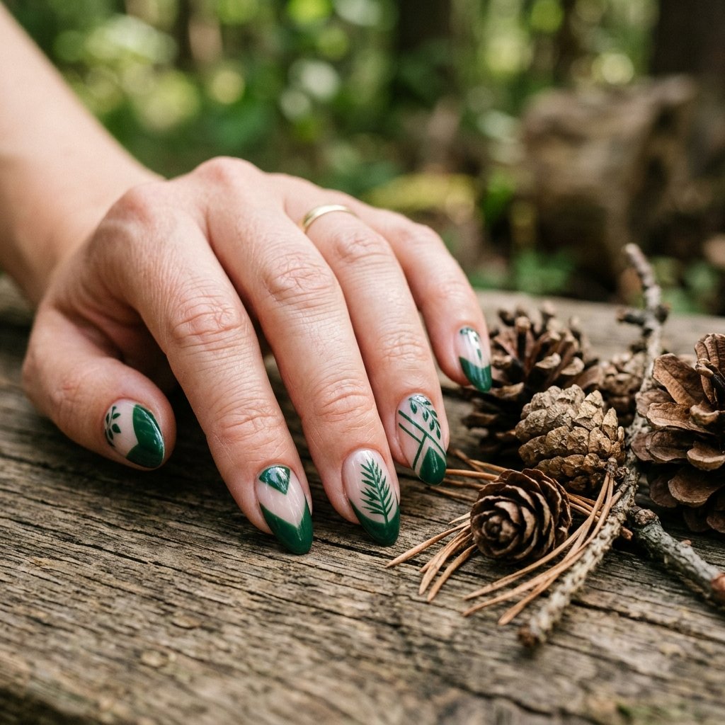 Forest Green Negative Space Ideas