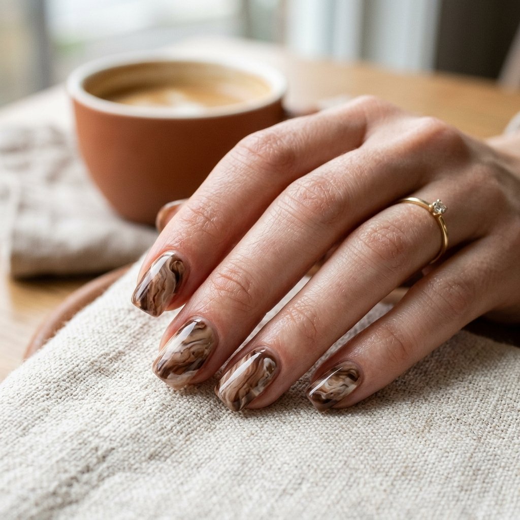 Marble Effect Nail Ideas