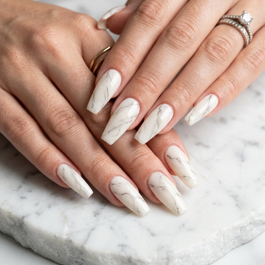 Nails Design Ideas: 30 Stunning Looks to Inspire Your Next Manicure 9 Marble Nails Design Ideas for a Luxurious Finish