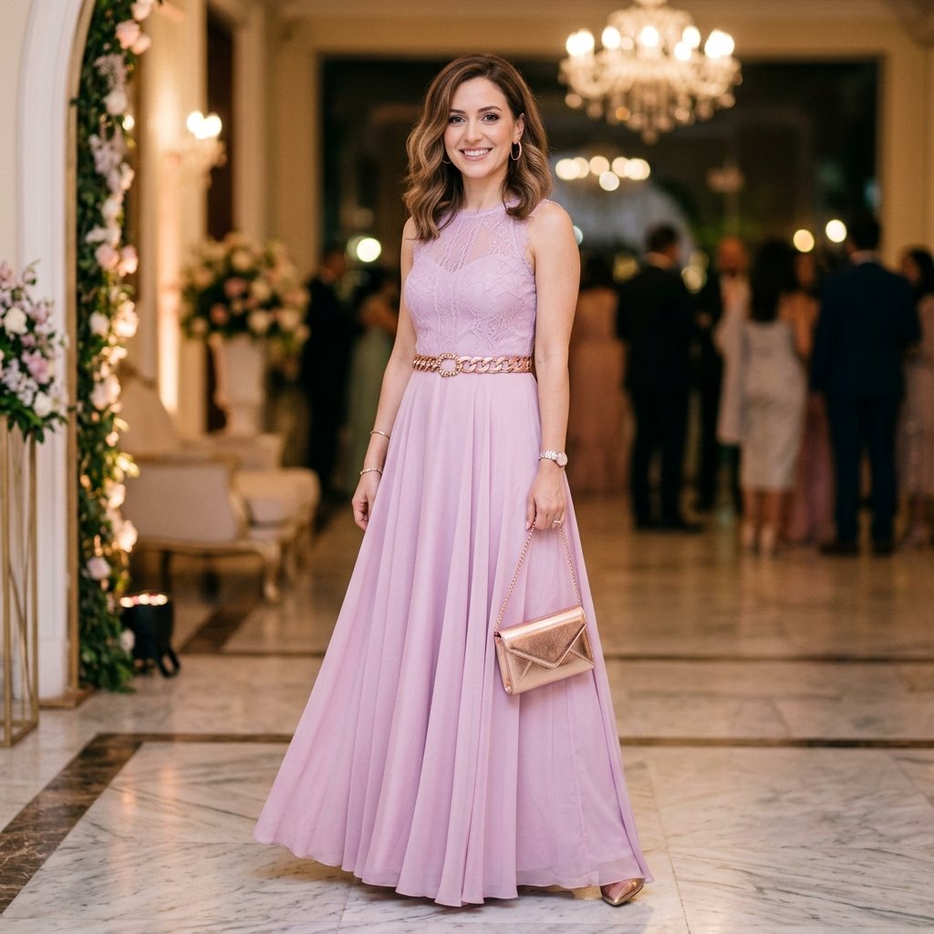 Metallic Accent Formal Outfit Ideas