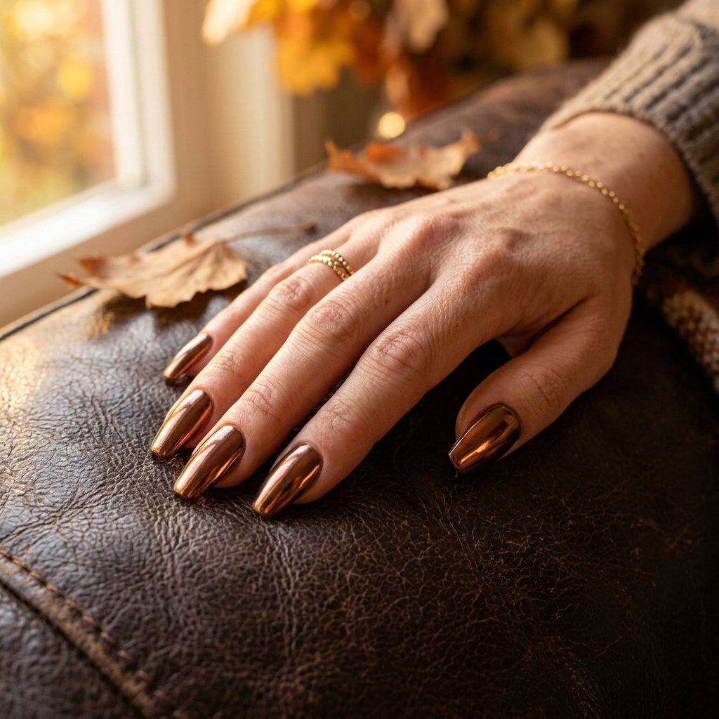 Metallic Fall Nails 2026 Ideas