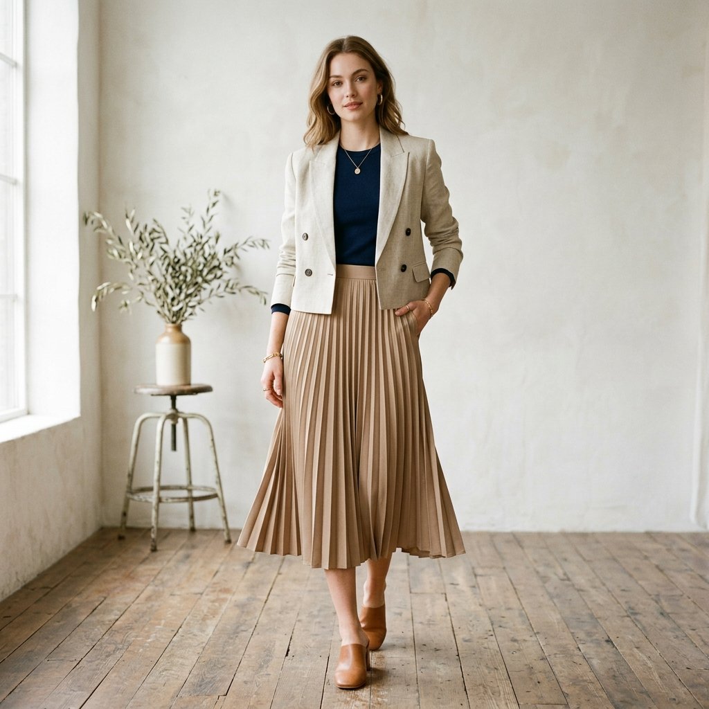Pleated Skirt Outfit Ideas