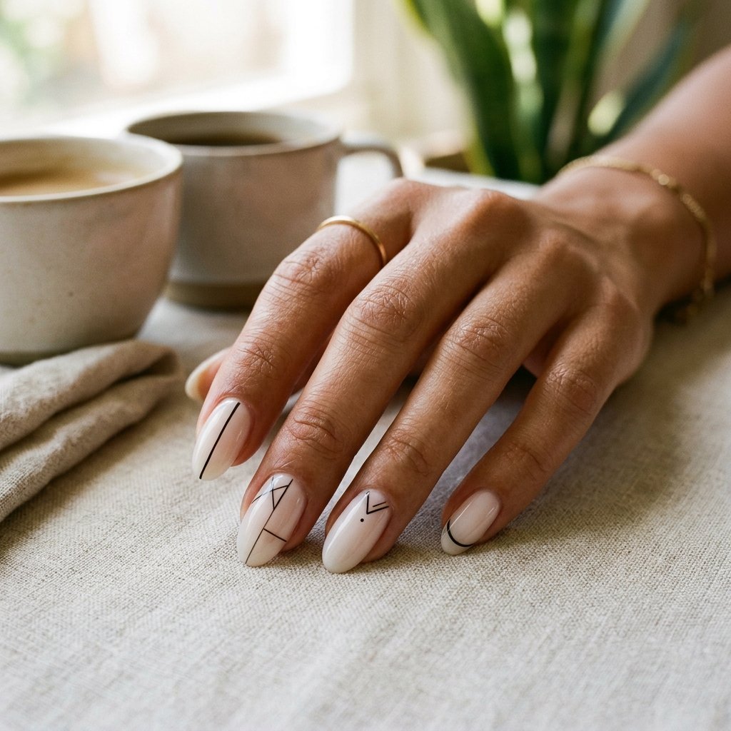 Minimalist Line Nail Idea